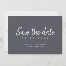 Minimalskript für Holzkohle Save the Date