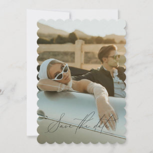 Minimalskript Vollbildfoto Save The Date Einladung