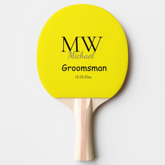 Minimalwerte für den Trauzeuge eines personalisier Tischtennis Schläger (Vorderseite)