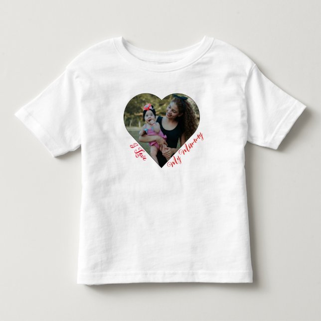 Minime photo de coeur J'aime ma maman T-shirt (Devant)