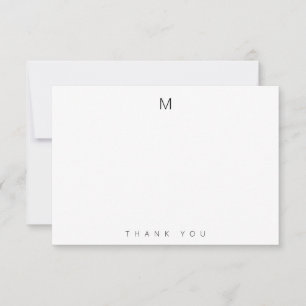 Minime simple Monogramme Merci Cartes de Note