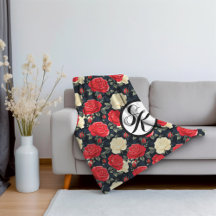 Minimierte Rose und Monogramm