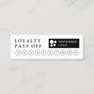 Minimisez votre logo carte de perforation fidélité