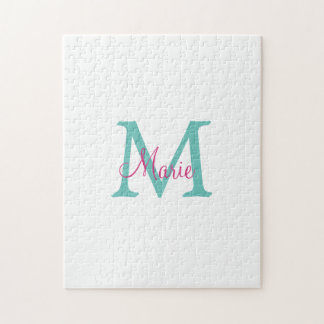Minimum add name monogram green pink blue