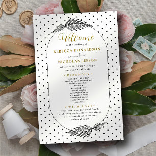 Minimum + Script Calligraphy Wedding Programme