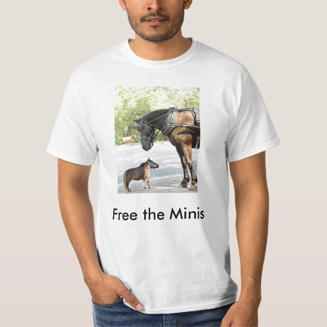 Minipferd, geben das Minis frei T-Shirt (Vorderseite)