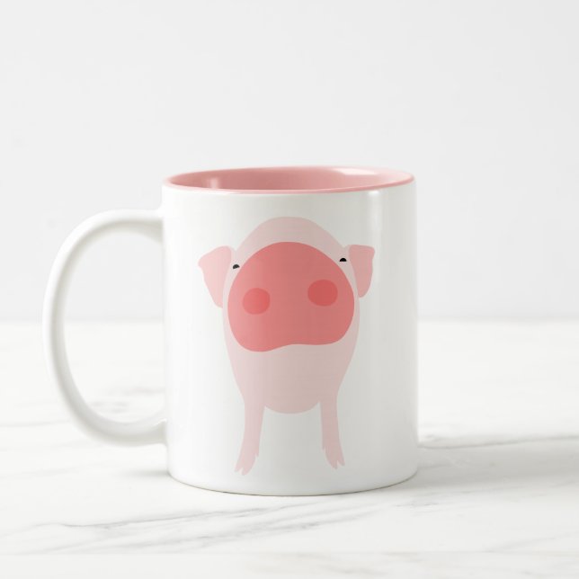 Minischwein Zweifarbige Tasse (Links)