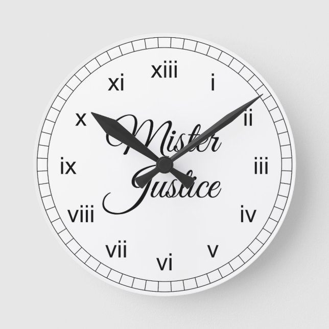 Minister der Justiz Runde Wanduhr (Vorderseite)