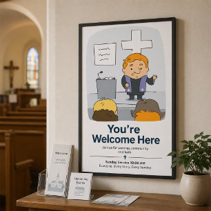 Minister predigt der Gemeinde Poster