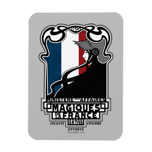 Ministère des Affaires Magiques de la France Logo Magnet (Vertikal)