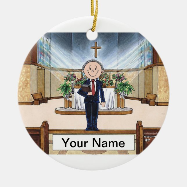 Ministerin für Männer Keramik Ornament (Vorne)