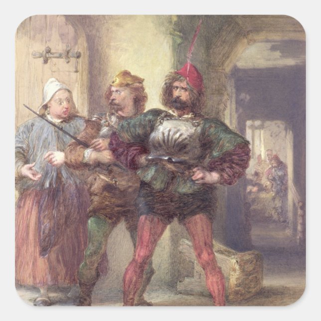 Ministerin schnell, Nym und Bardolph Quadratischer Aufkleber (Vorderseite)