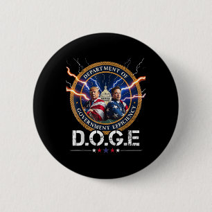 Ministerium für Effizienz Doge Trump Button