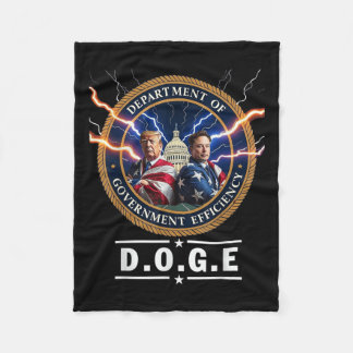 Ministerium für Effizienz Doge Trump Fleecedecke