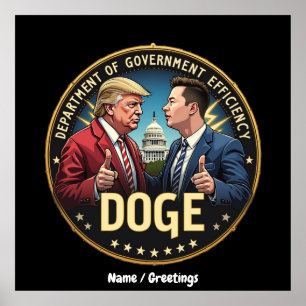 Ministerium für Regierungseffizienz TrumpElon Forc Poster