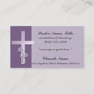 Ministre croisé carte de visite d'église de