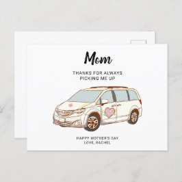 Minivan Mama Muttertag Niedlich Beste Mama Postkarte