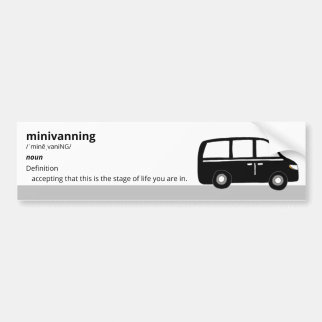 "Minivanning" Minivan-Autoaufkleber Autoaufkleber (Vorne)