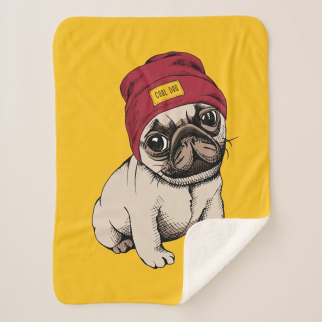 Miniwelpen-Hipster-Mops Sherpadecke (Vorderseite)
