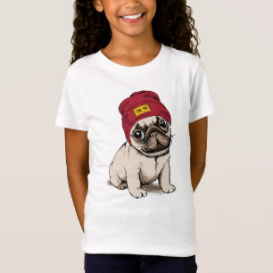 Miniwelpen-Hipster-Mops T-Shirt