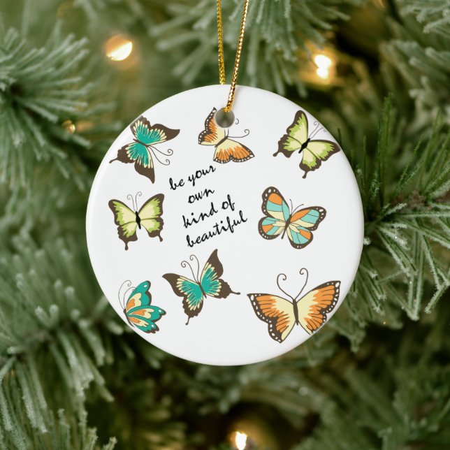 Minke sein deine eigenen schönen Schmetterlinge Keramik Ornament (Baum)