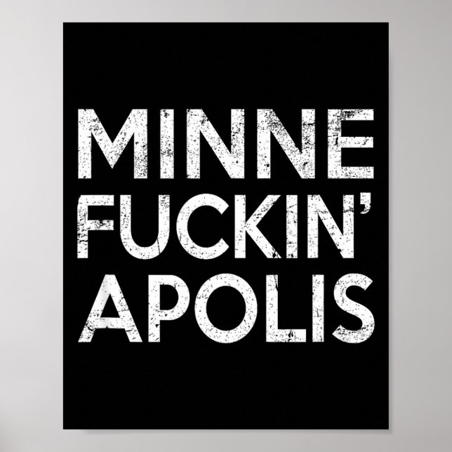 Minnealis Minnesota Funny Rude Retro Gag Gift  Poster (Vorne)