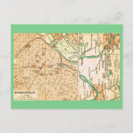 Minneapolis alte Straßengrafik Postkarte