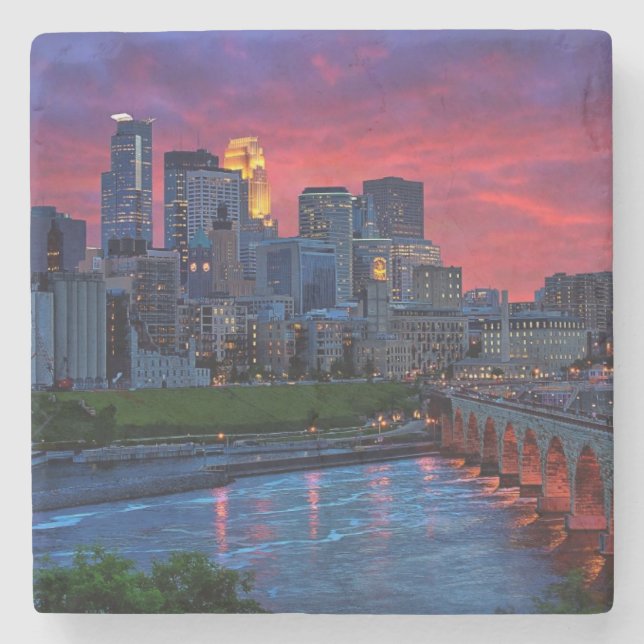 Minneapolis-Augen-Süßigkeit Steinuntersetzer (Vorderseite)