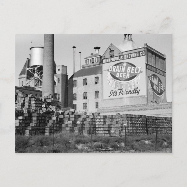 Minneapolis Brauerei, 1930er Postkarte (Vorderseite)