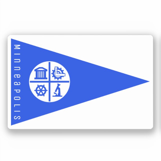 Minneapolis-Flagge Aufkleber (Vorderseite)