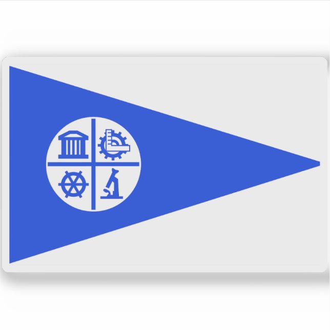 Minneapolis-Flagge, Minnesota Aufkleber (Vorderseite)