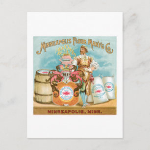 Minneapolis Flour Vintage-Lebensmittelwerbekunst Postkarte