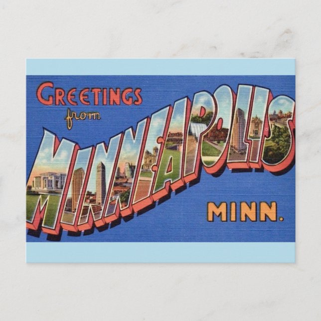 Minneapolis Grüße Postkarte (Vorderseite)