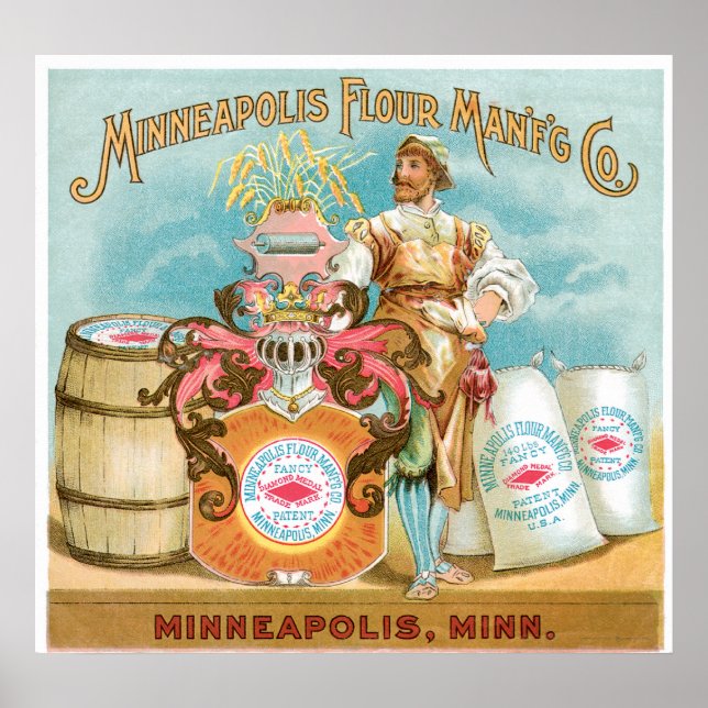 Minneapolis Mehl Vintage Küche Poster (Vorne)