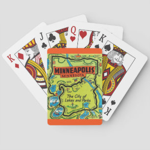 Minneapolis Minn Karte Spielkarten
