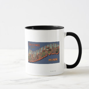 Minneapolis, Minnesota - große Buchstabe-Szenen Tasse