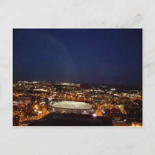 Minneapolis Minnesota HHH Metrodome Night Skyline Postkarte