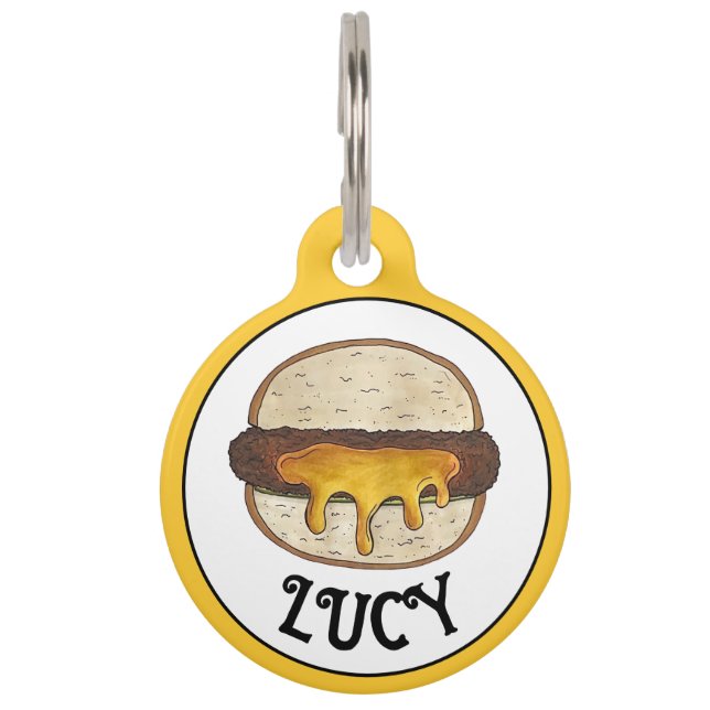 Minneapolis Minnesota MN Juicy Lucy Cheese Burger Haustiermarke (Vorderseite)