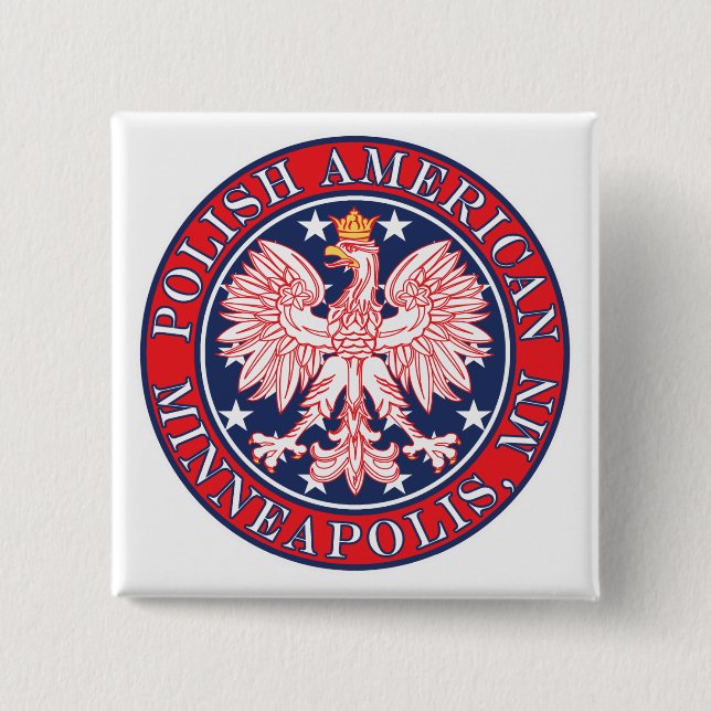 Minneapolis Minnesota Polish Button (Vorderseite)