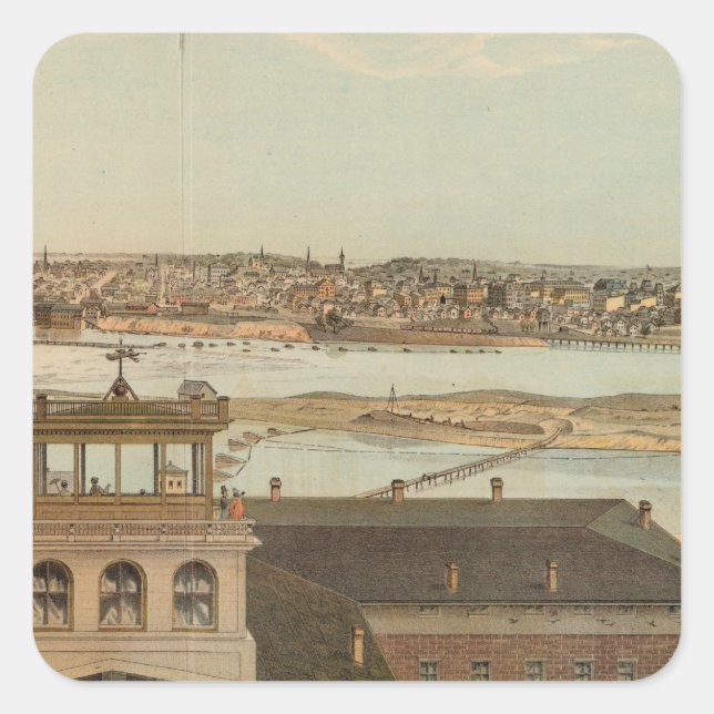 Minneapolis, Minnesota Quadratischer Aufkleber (Vorderseite)