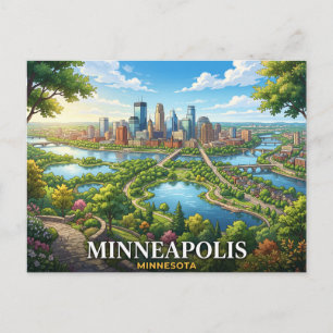 Minneapolis Minnesota Reise Postkarte