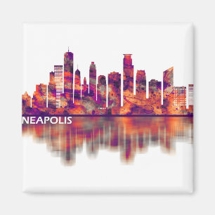Minneapolis Minnesota Skyline Magnet