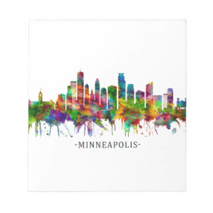 Minneapolis Minnesota Skyline Notizblock