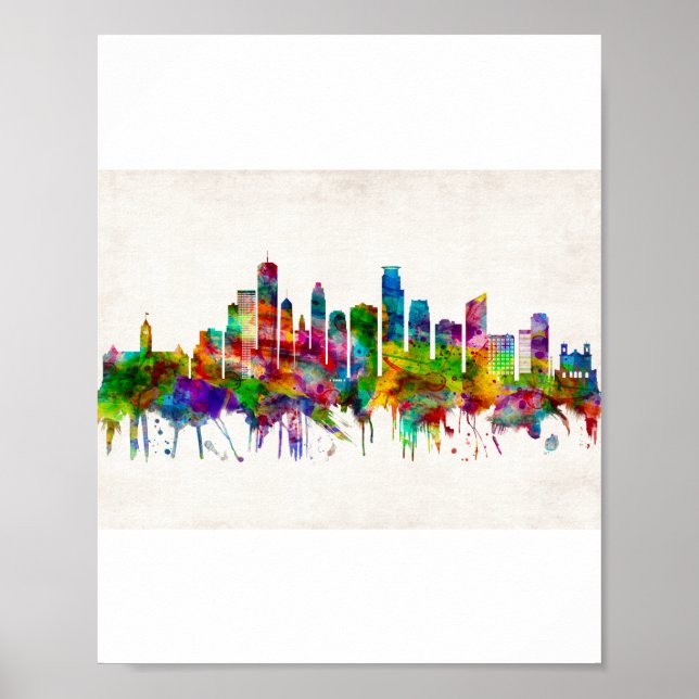 Minneapolis Minnesota Skyline Poster (Vorne)