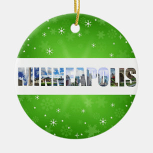 Minneapolis Minnesota Stadtreisen Foto Weihnachten Keramik Ornament