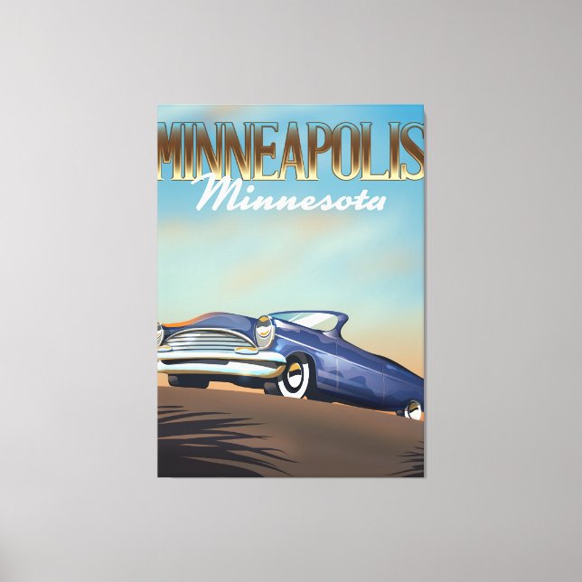 Minneapolis, Minnesota Vintage Reiseplakat Leinwanddruck (Vorderseite)