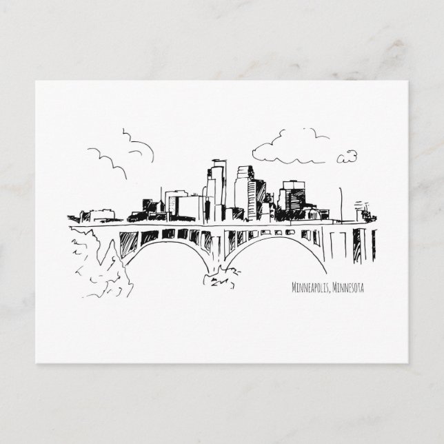 Minneapolis Postkarte (Vorderseite)