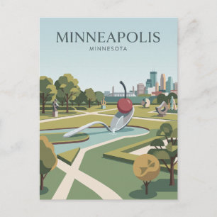 Minneapolis Sculpture Garden Minnesota Postkarte