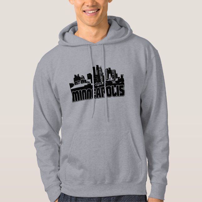 Minneapolis-Skyline Hoodie (Vorderseite)