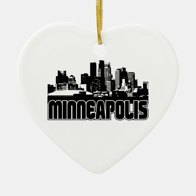 Minneapolis-Skyline Keramikornament (Vorne)
